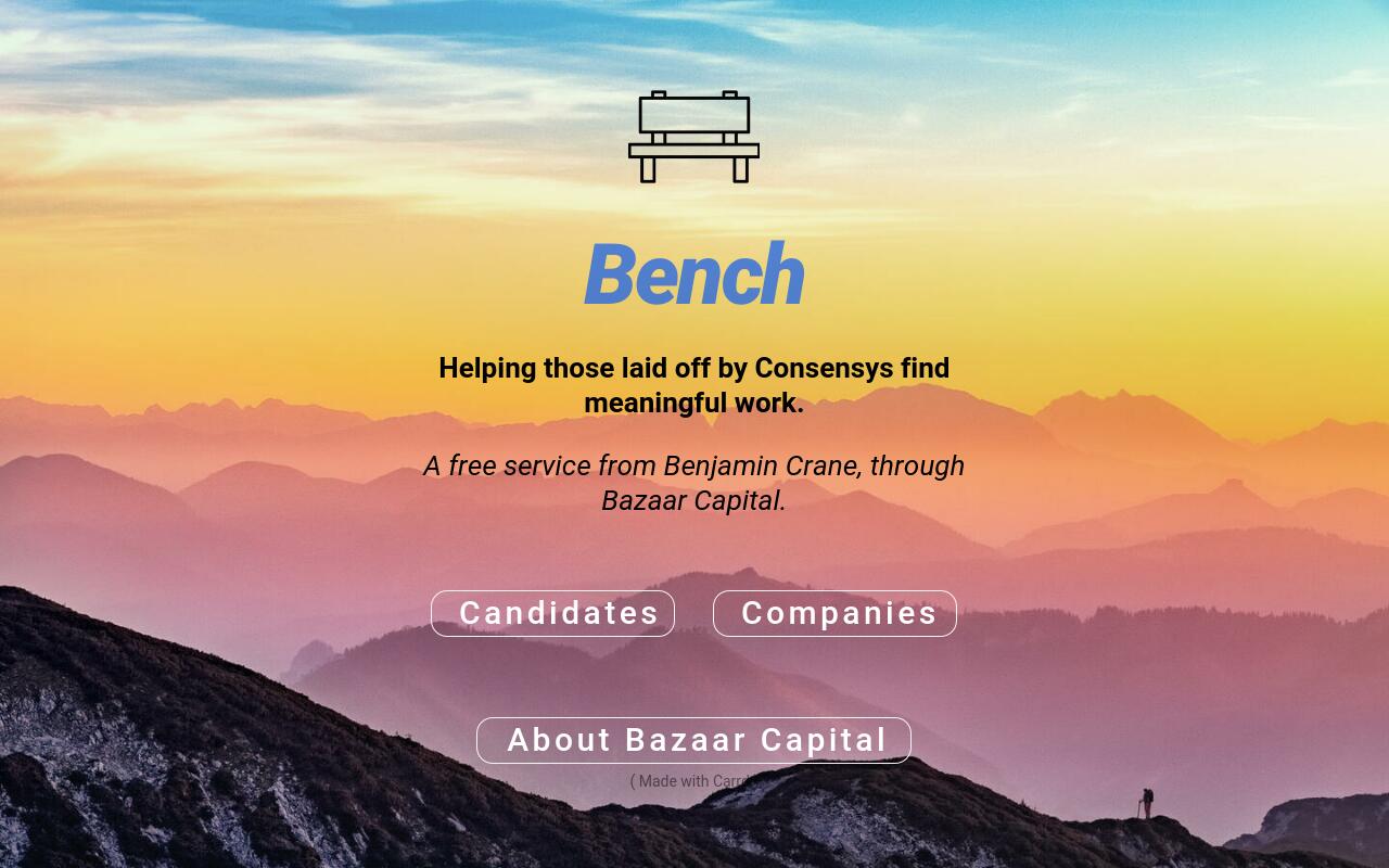 Carrd profile picture for @bench